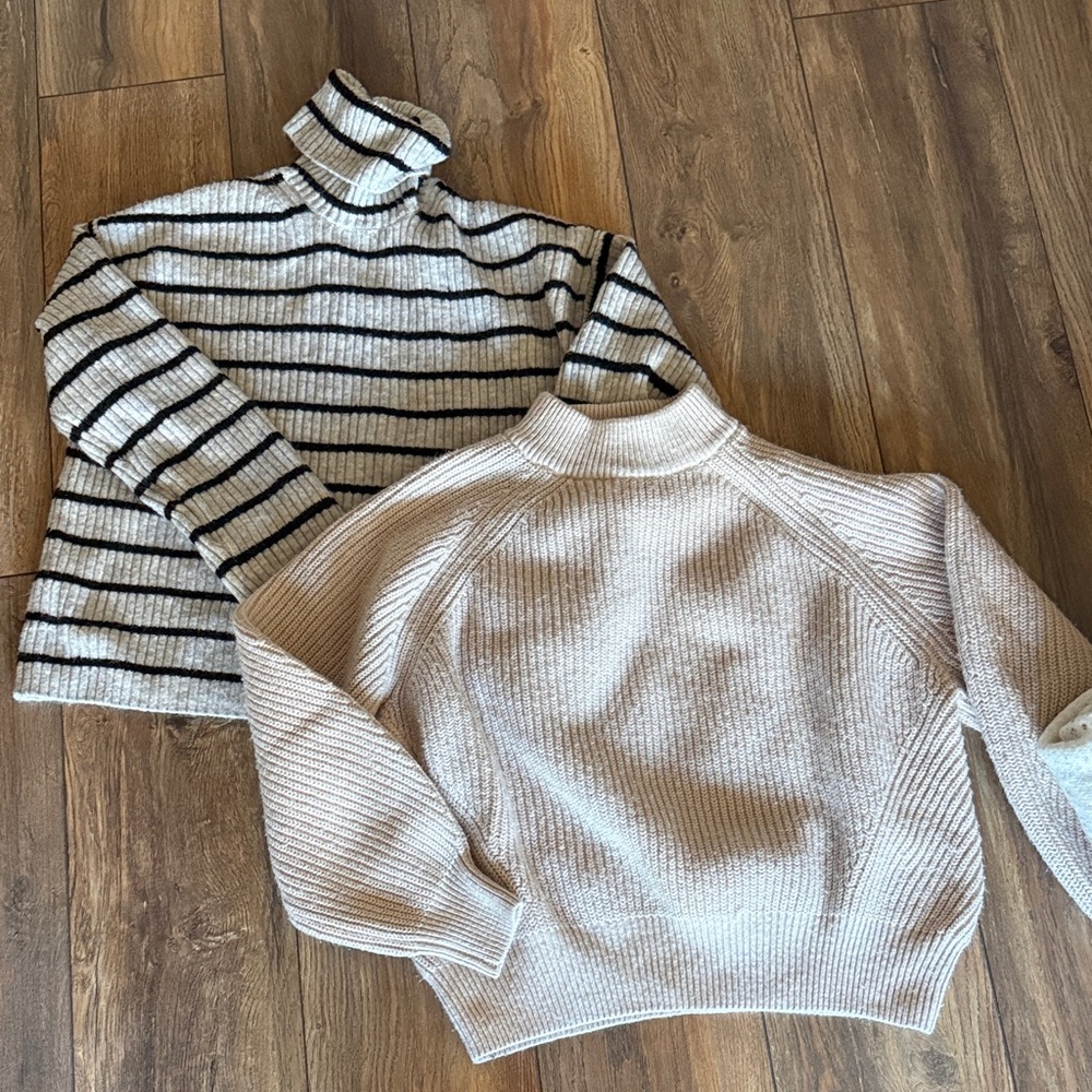 H&M Striped and Solid Women's Sweater Bundle